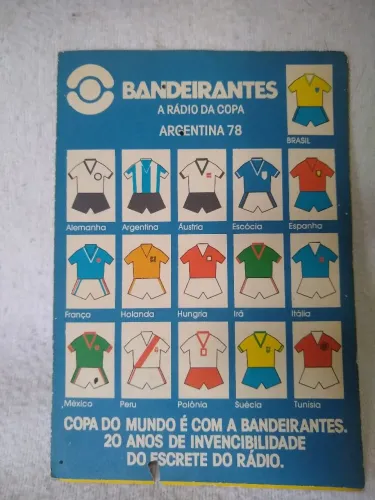 Futebol ; tabela da copa 78