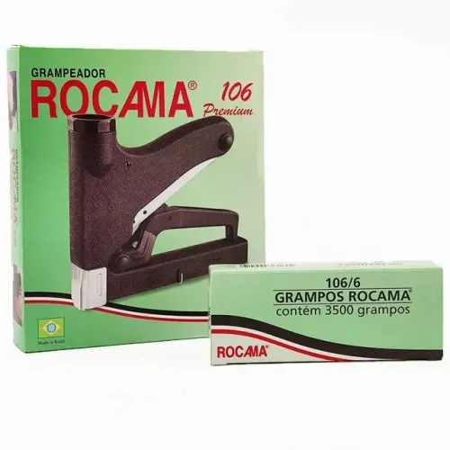 Grampeador Rocama 106 Premium + 3500 Grampos Rocama