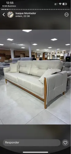 Sofá Fixo em Linho Espuma D33 Molas Bonel Pronta Entrega