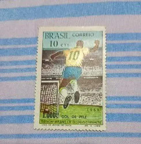 Selos do Brasil - Gol 1000 de Pelé 1969