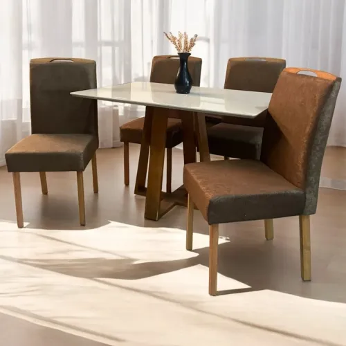 Sala de Jantar com 4 Cadeiras Rubi tt654