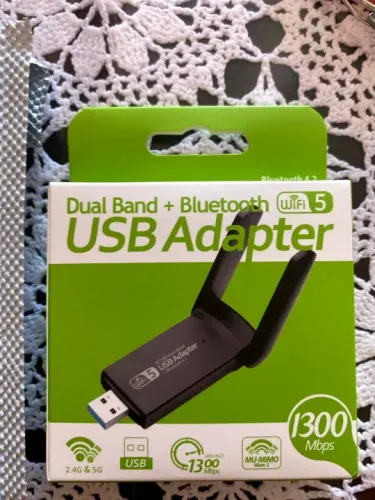 Adaptador Wi-Fi USB 3.0 Fengvi - Conexão Rápida e Bluetooth em um Só Dispositivo!