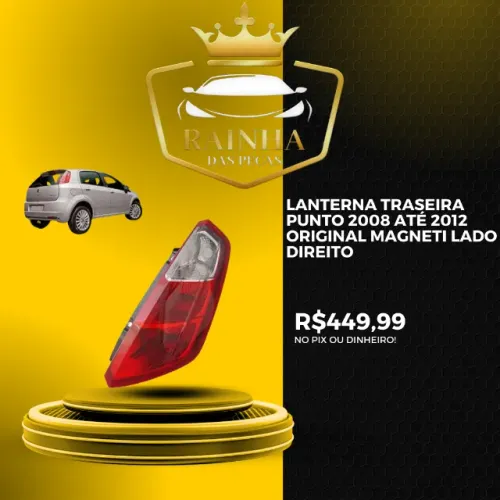 Lanterna Traseira Punto 2008 até 2012 Original Magneti Lado Direito                       