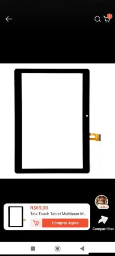 Vidro tela touch tablet Multilaser m10