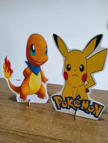 kit 12 display mesa Pokemon festa decoração 20cm