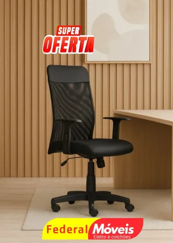 Cadeira Giratória Presidente Brizza sem apoio de cabeça - Conforto e praticidade!