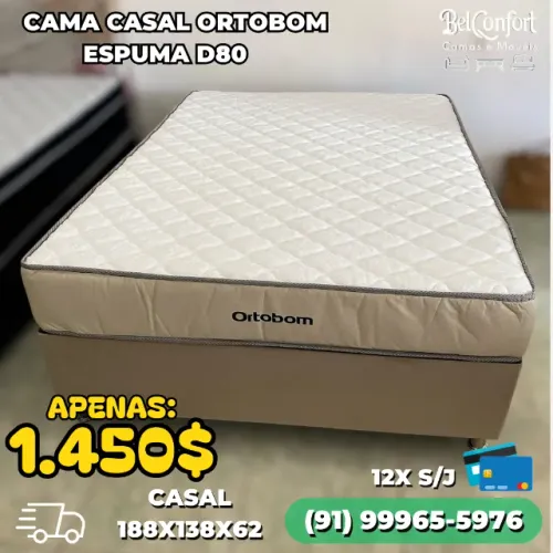 Cama Box Casal Ortobom Espuma D80