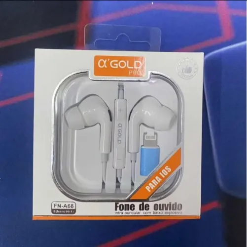Fone de Ouvido A'Gold Pro para iPhone - Novo