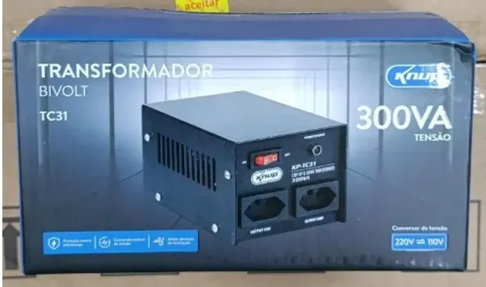 Transformador de Voltagem Knup KP-TC31 300VA Bivolt 