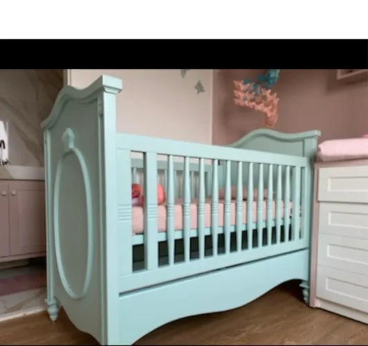 Berço madeira maciça azul