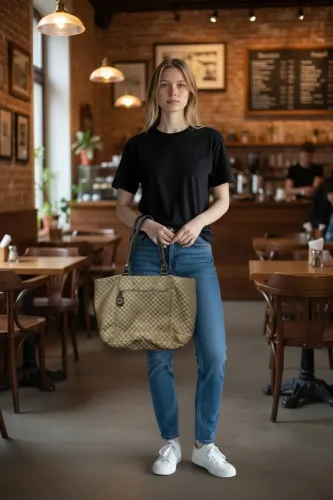 Bolsa lona unkle k, linda, espaçosa