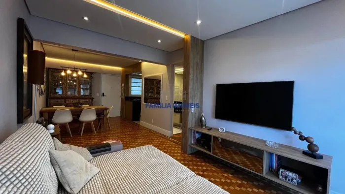 Apartamento à venda 1 Quarto Mobiliado Vista Mar Boqueirão Santos