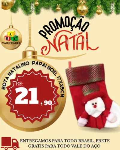 BOTA PAIPAI NOEL NATALINO 