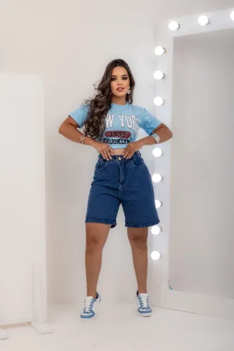 Bermuda Jeans Feminina