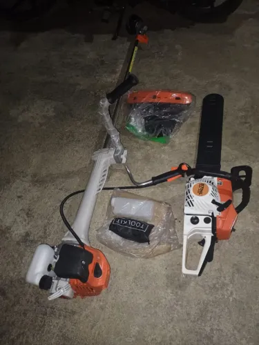 Moto  serra uma rosadeira