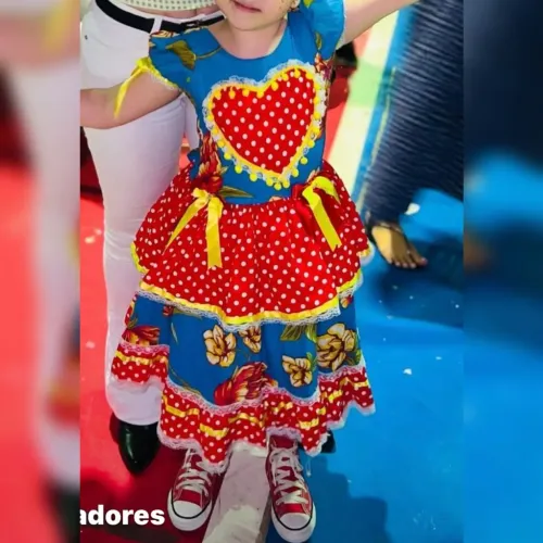 Vestido festa junina infantil 