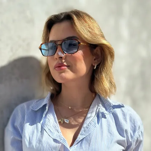 Óculos de sol lentes coloridas