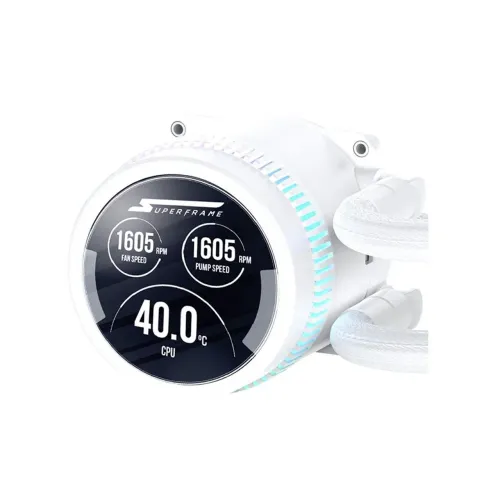 Water Cooler SuperFrame ISENGARD SMART, ARGB, 240mm, Intel-AMD, Controladora, White