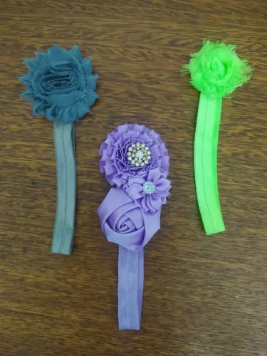 Kit De Laços Floridos Para Bebês