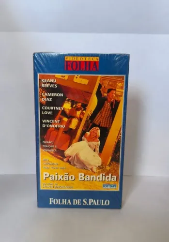 Fita VHS Paixão Bandida (Keanu Reeves) - Coleção Folha Lacrada