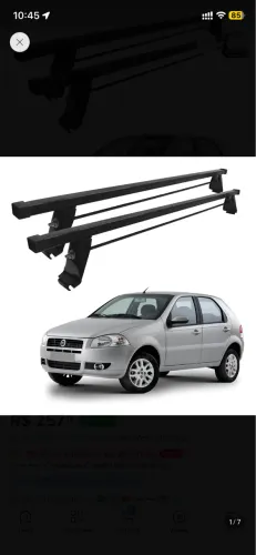 Rack de Teto para Fiat Palio 4 Portas (1996 a 2016) - Sem Uso
