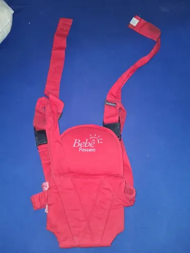 Canguru Bebê Passeio Modelo Panda (Vermelho) - Até 15kg - Muito Prático