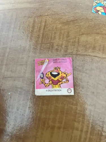 ELMA CHIPS 1990 FIGURINHA O QUE É, O QUE É? ONÇA PINTADA