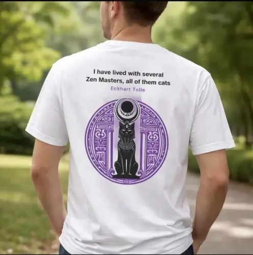 Camiseta Eckhart Tolle Gatos Zen The Smoke of The Dragon