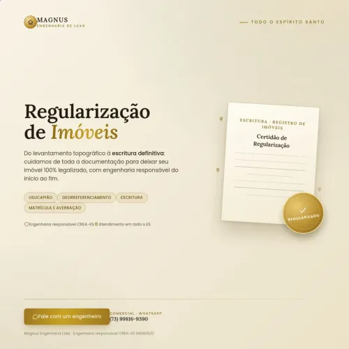 Regularização de imóveis em todo o espírito santo - usucapião,escritura e etc.