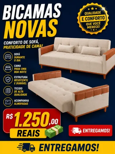 SOFÁS CAMAS DIRETO DA FABRICA