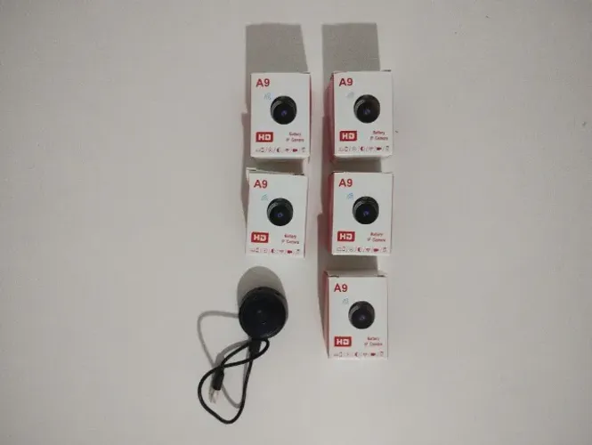 Kit 5 Mini Câmera Espiã A9 HD WiFi com Visão Noturna