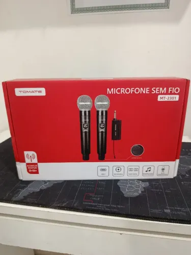 Microfone profissional Tomate duplo sem fio recarregável / SUPER PROMOÇÃO 