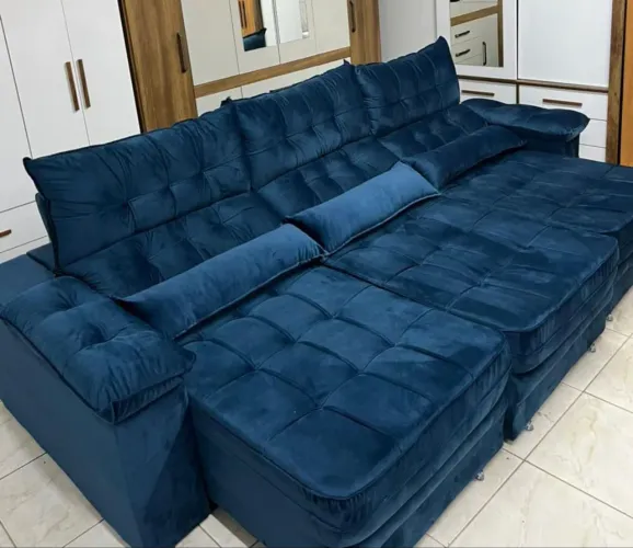 Sofá retrátil reclinável oferta queima de estoque 