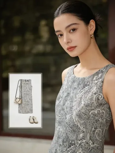 lindo vestido estampado da marca jgs