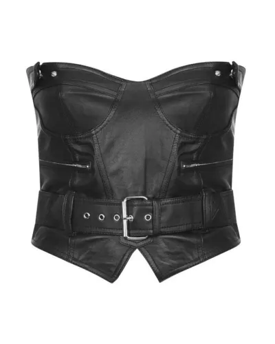 Corset feminino preto com cinto