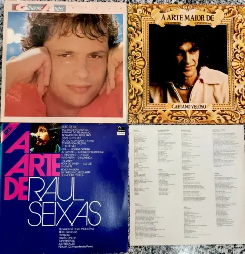 Coleção POP/ROCK/MPB - 5 LPs VInil - Raul Seixas/Caetano Veloso/Guilherme Arantes