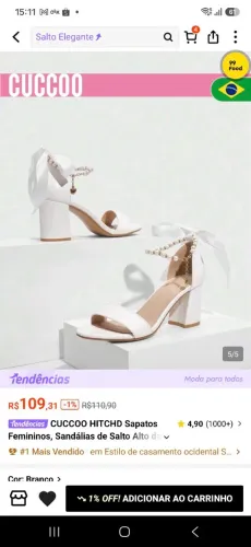 Salto branco moderno