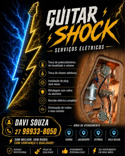 SERVIÇOS ELÉTRICOS PARA GUITARRAS E BAIXOS