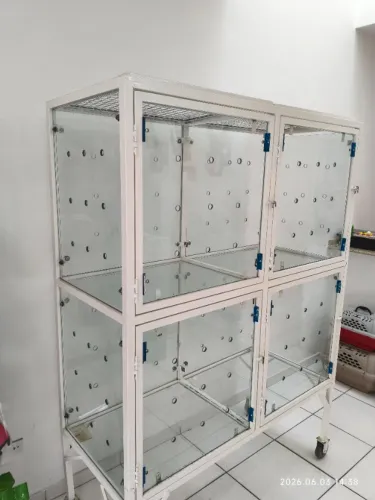 Expositor para animais em vidro
