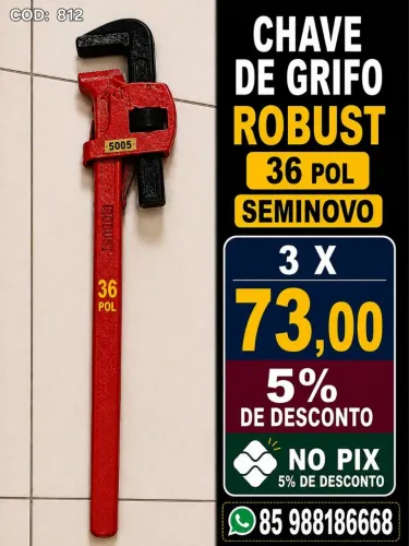 CHAVE DE GRIFO- ROBUST 36 POLEGADAS- SEMINOVO