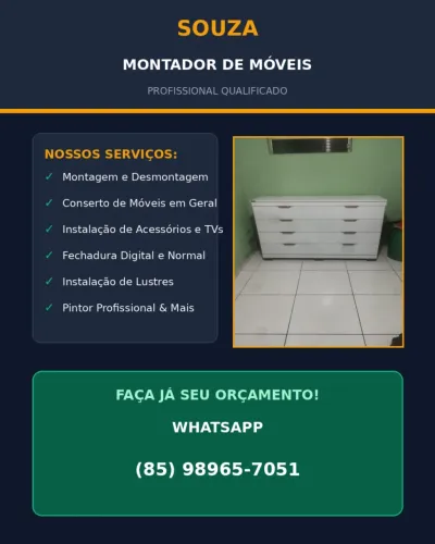 Montador de móveis 09786543?