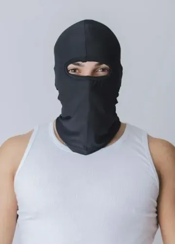 CAPUZ, Balaclava UV 50 POLIESTER PRETO - FAÇO ENTREGA GRÁTIS