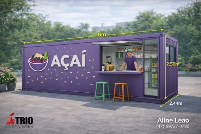 Container Personalizado para Açaí 6m