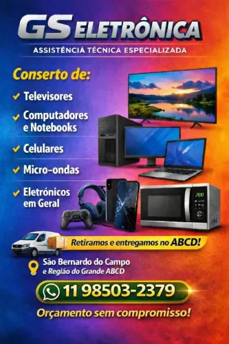 Consertamos eletrodomésticos em geral tvs, microondas, air fryer chapinhas a