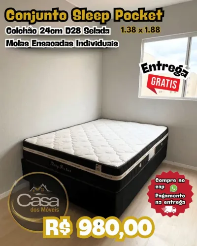 Cama casal molas ensacadas - preço baixo de verdade 