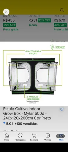 Estufa para cultivo indoor 
