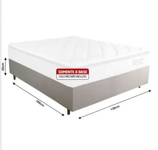 Base Cama Box Casal (138x188x42cm) Primore - Bom Pastor