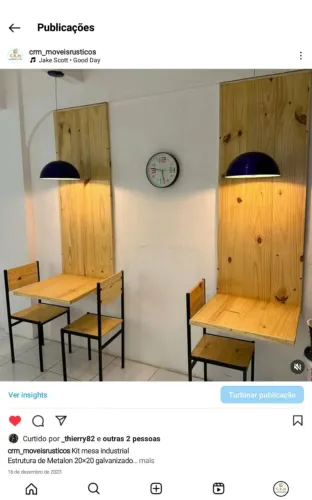 Painel mesa rustico
