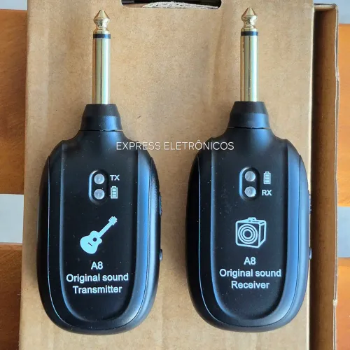 TRANSMISSOR E RECEPTOR SEM FIO PROFISSIONAL PARA INSTRUMENTOS COMPLETO NOVO