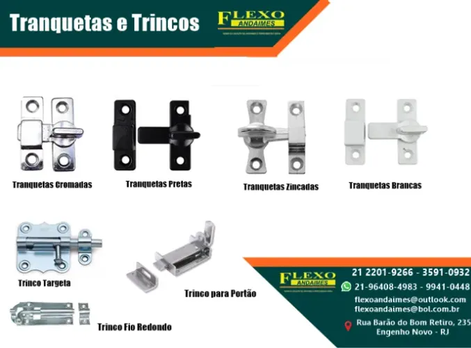 Tranqueta Simples Aço Carbono Niquelado